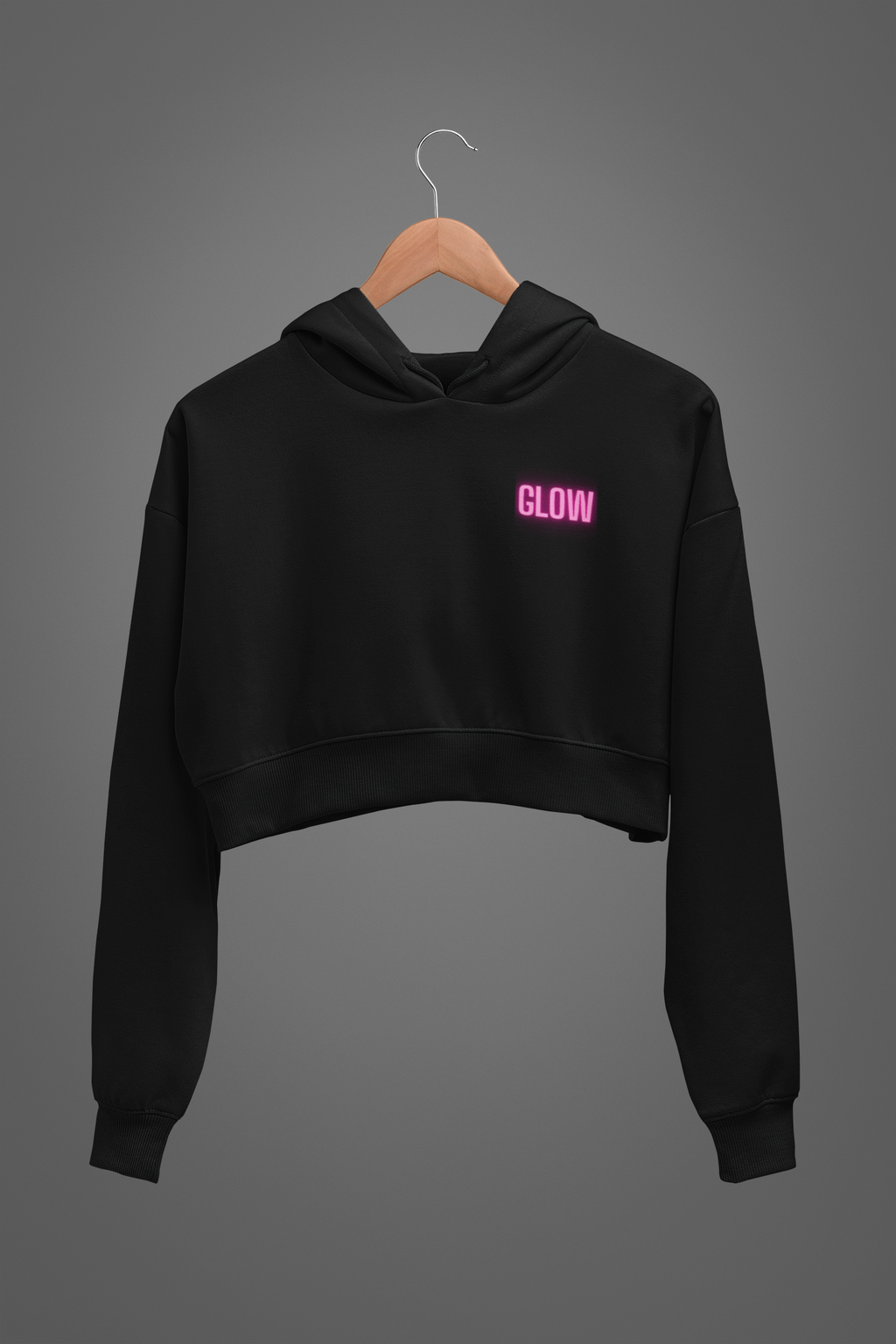 'GLOW' Oversized Crop Hoodie