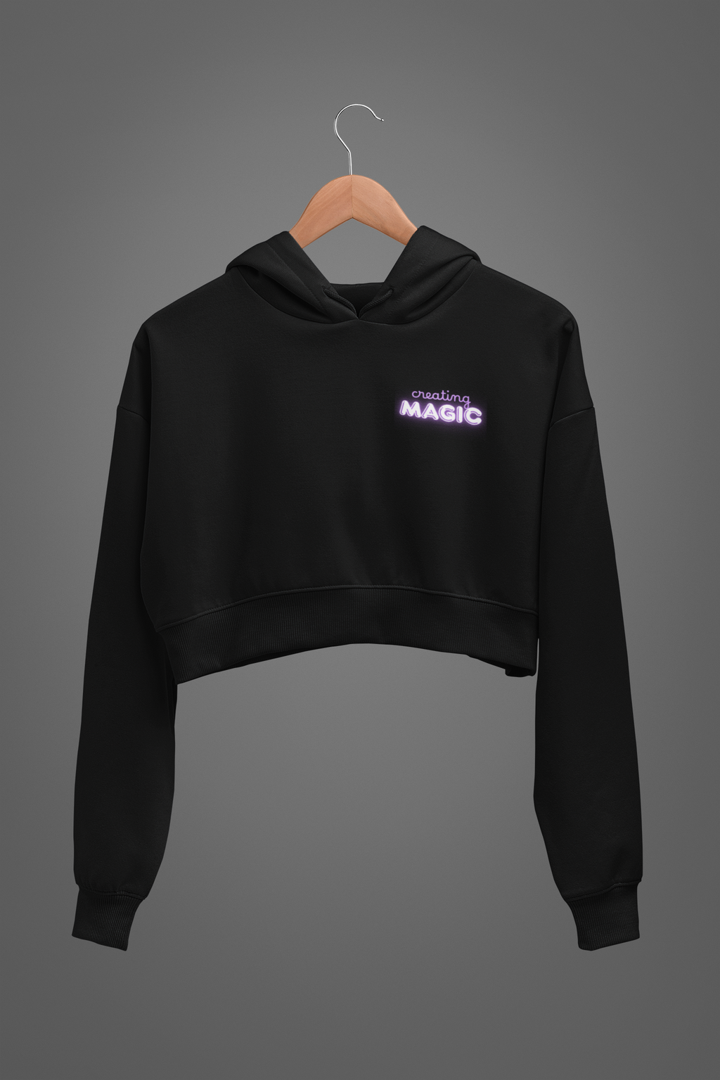 'Creating MAGIC' Oversized Crop Hoodie