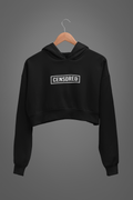'CENSORED' Oversized Crop Hoodie