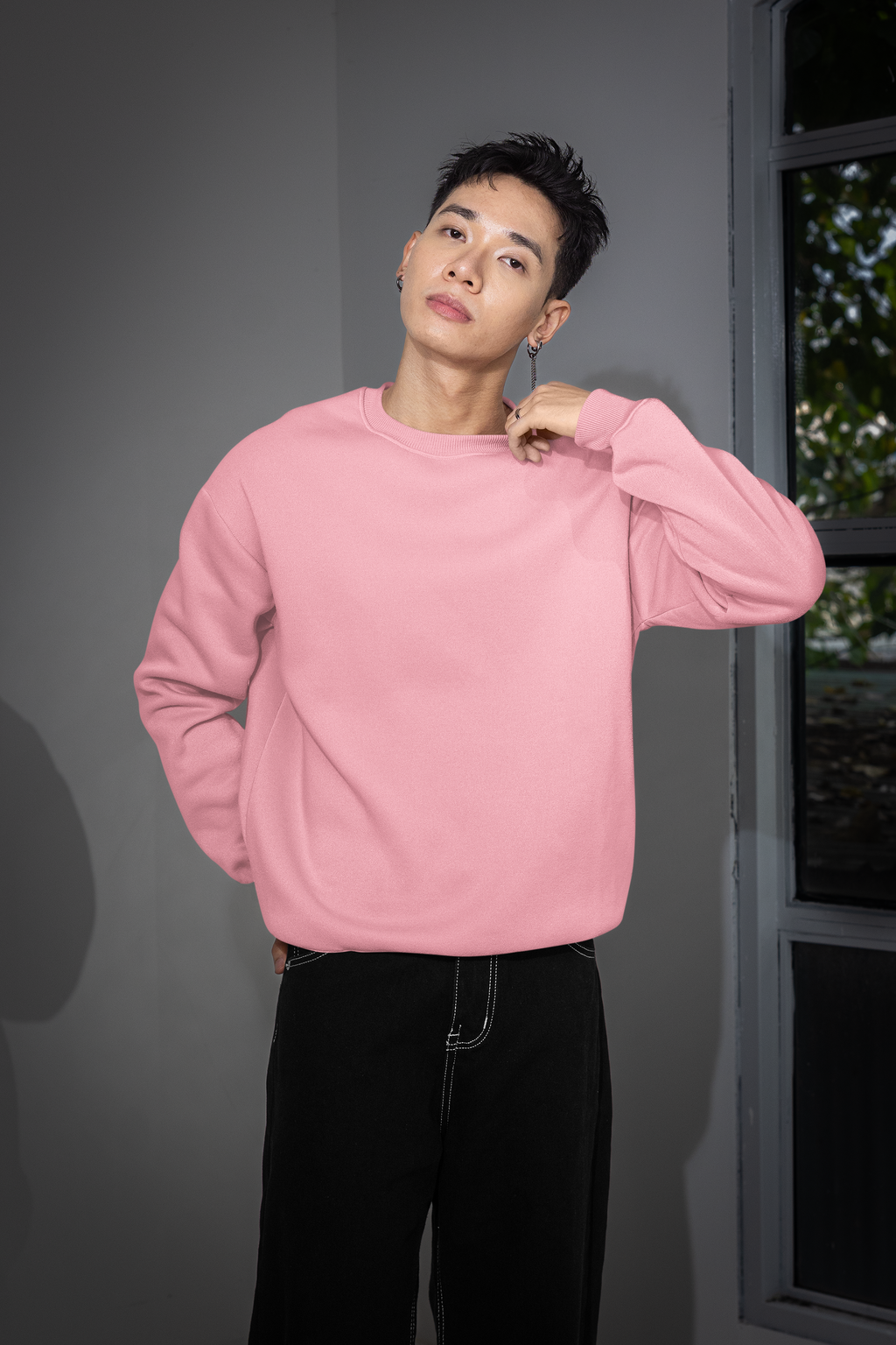 Essential Oversized Sweatshirt - Light Pink