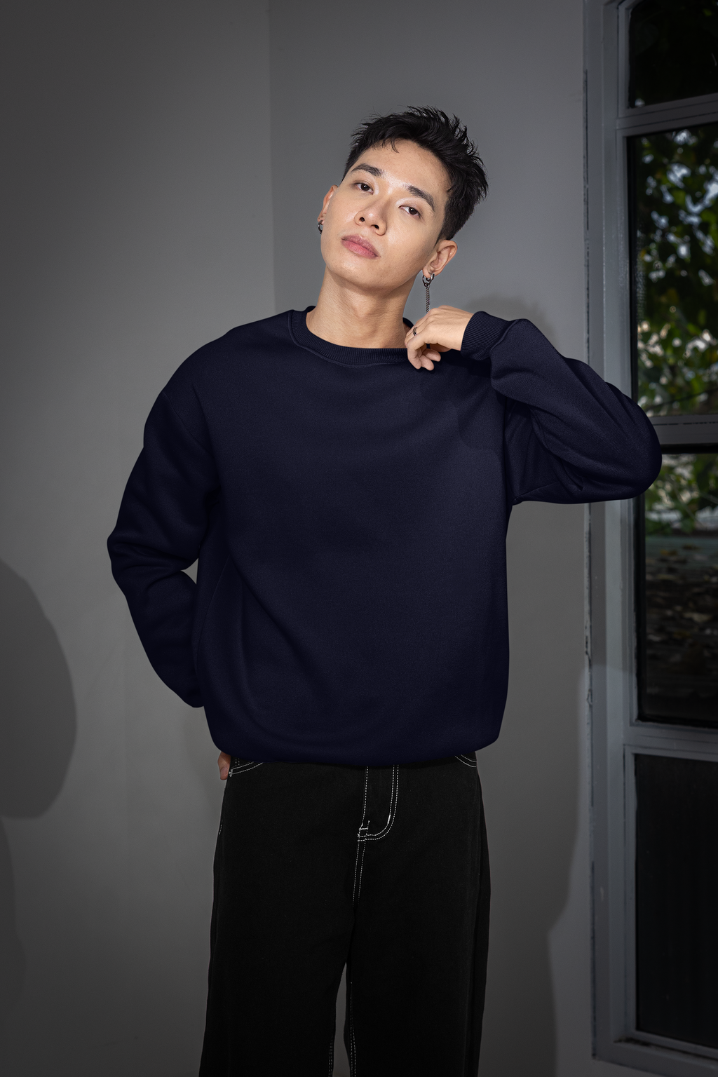 Essential Oversized Sweatshirt - Navy