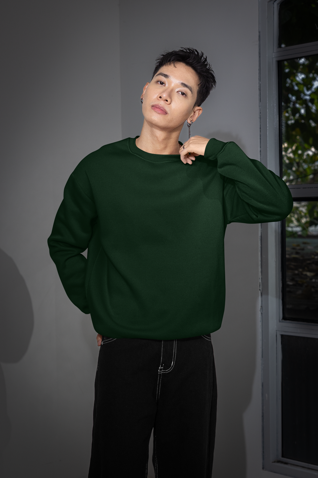 Essential Oversized Sweatshirt - Green