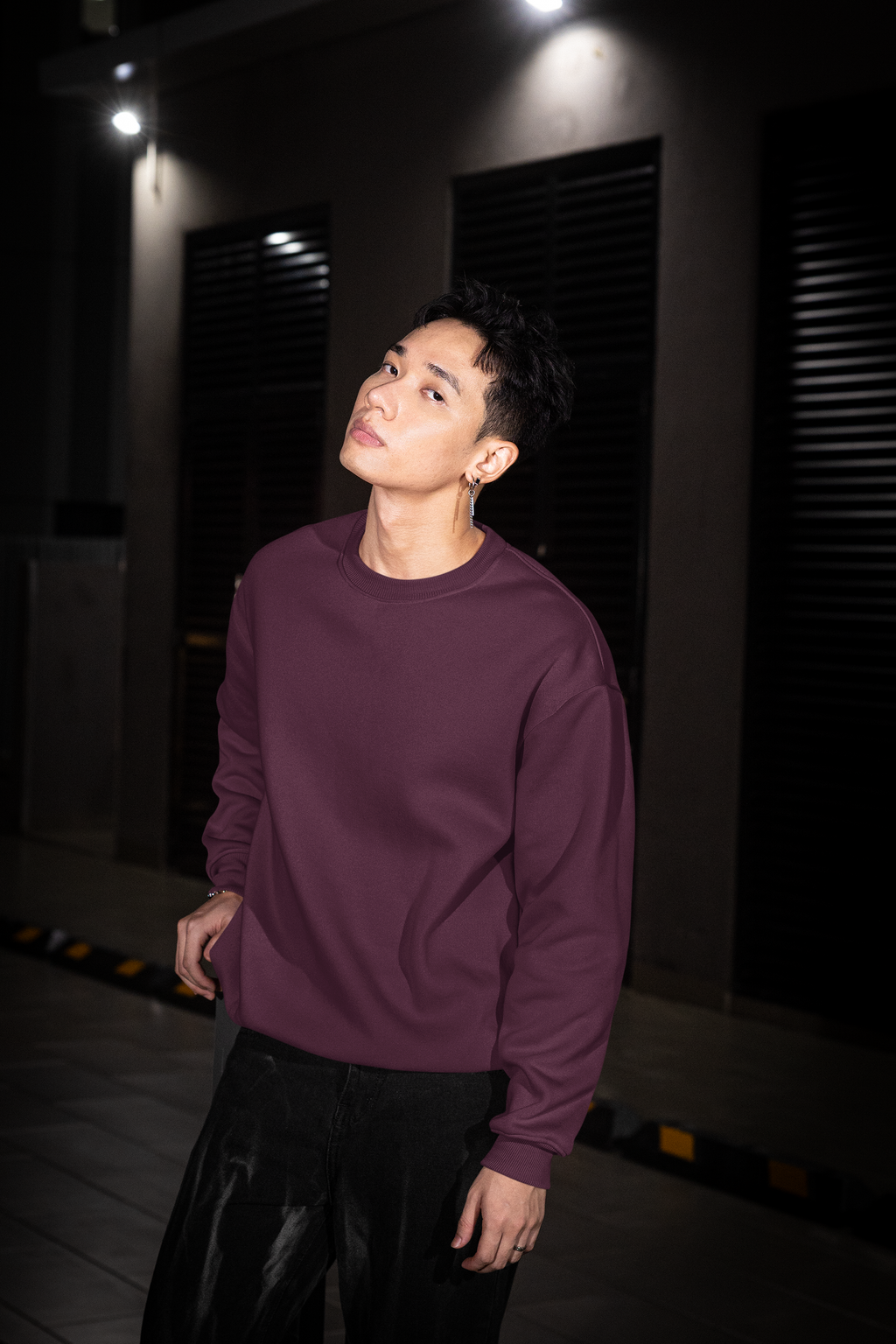 Essential Oversized Sweatshirt - Maroon